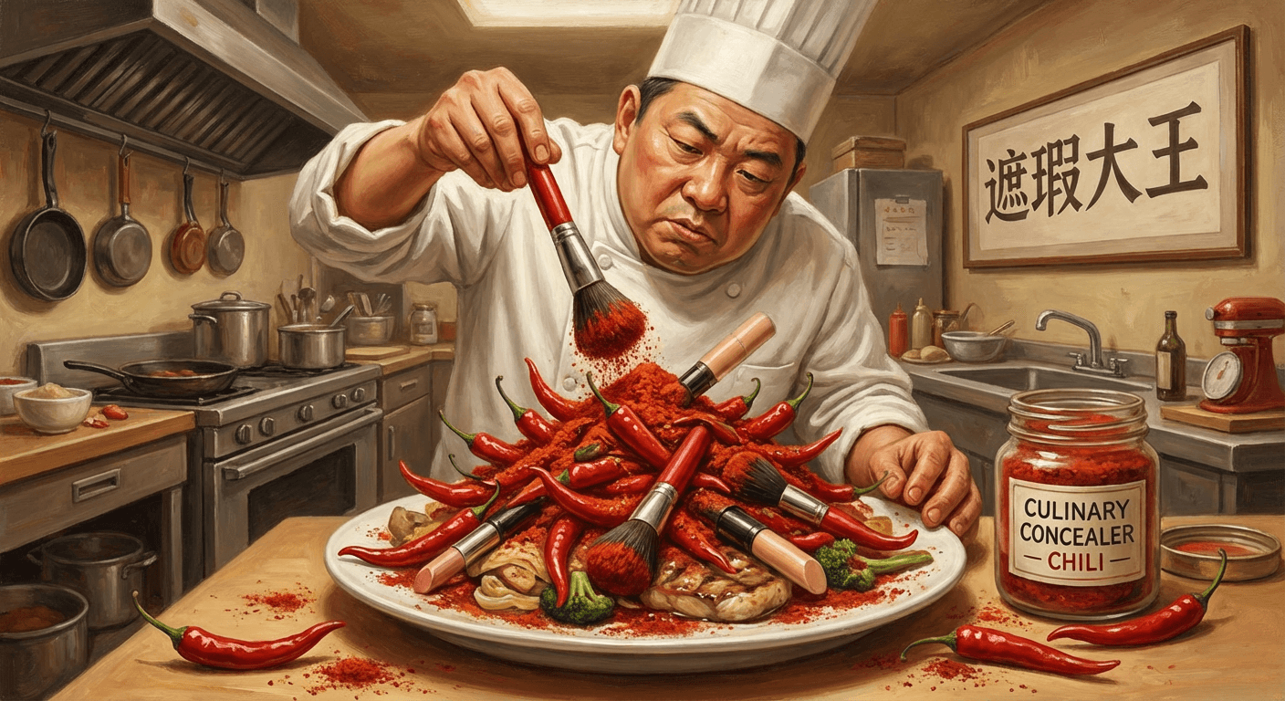 Chili as a concealer for food and cooking skills