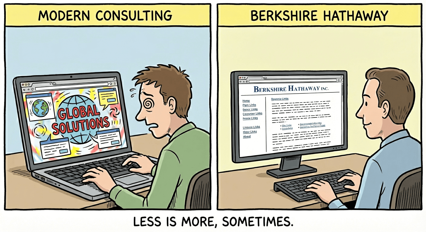 Berkshire Hathaway website simplicity