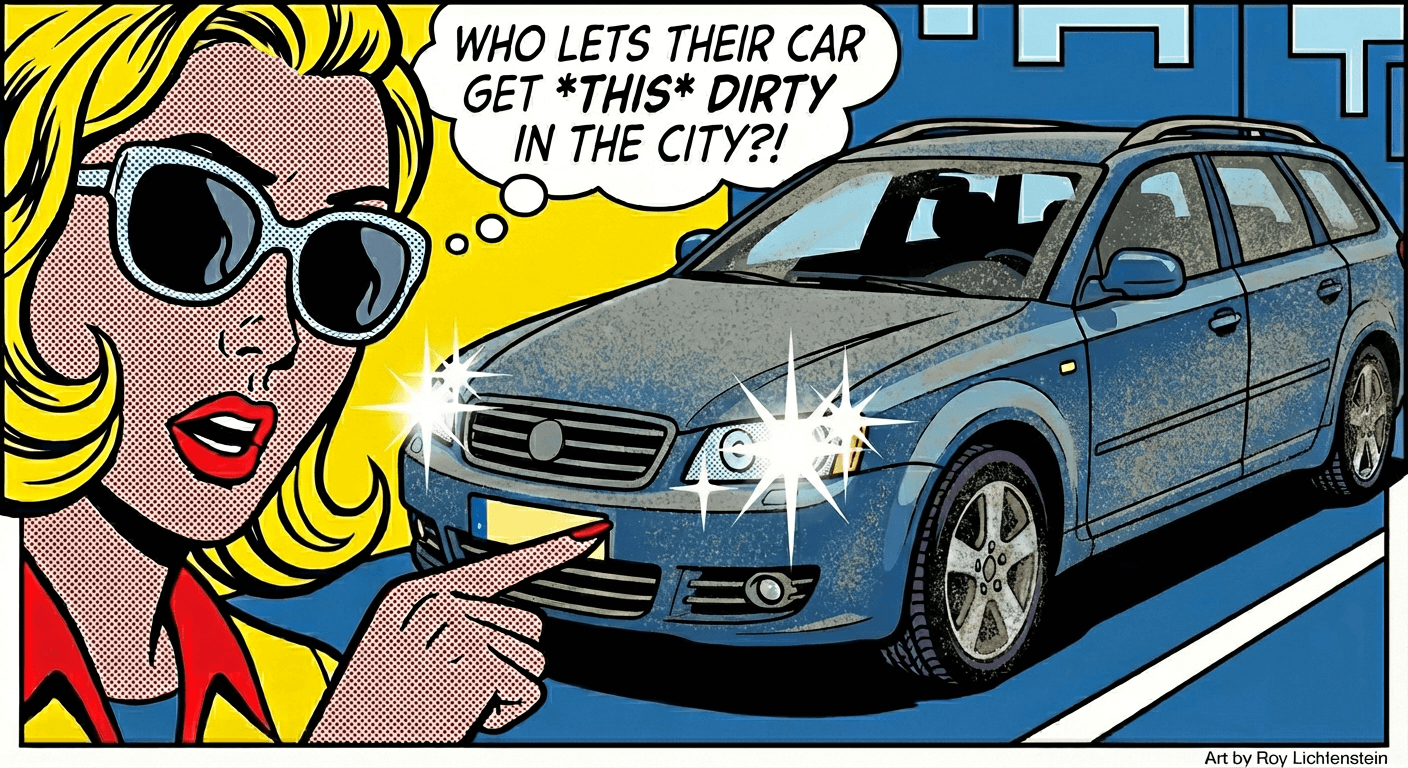 Headlight washers baffling feature