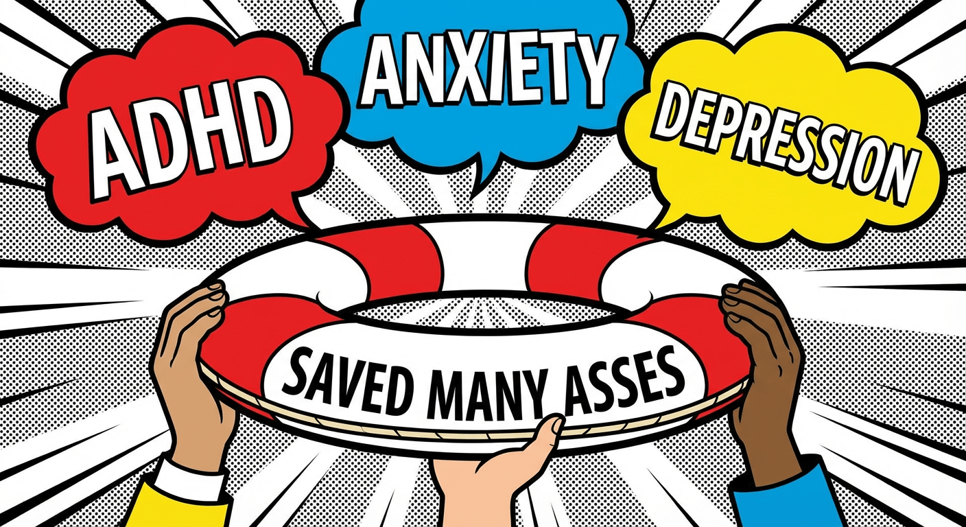 ADHD, Anxiety and Depression saved many asses