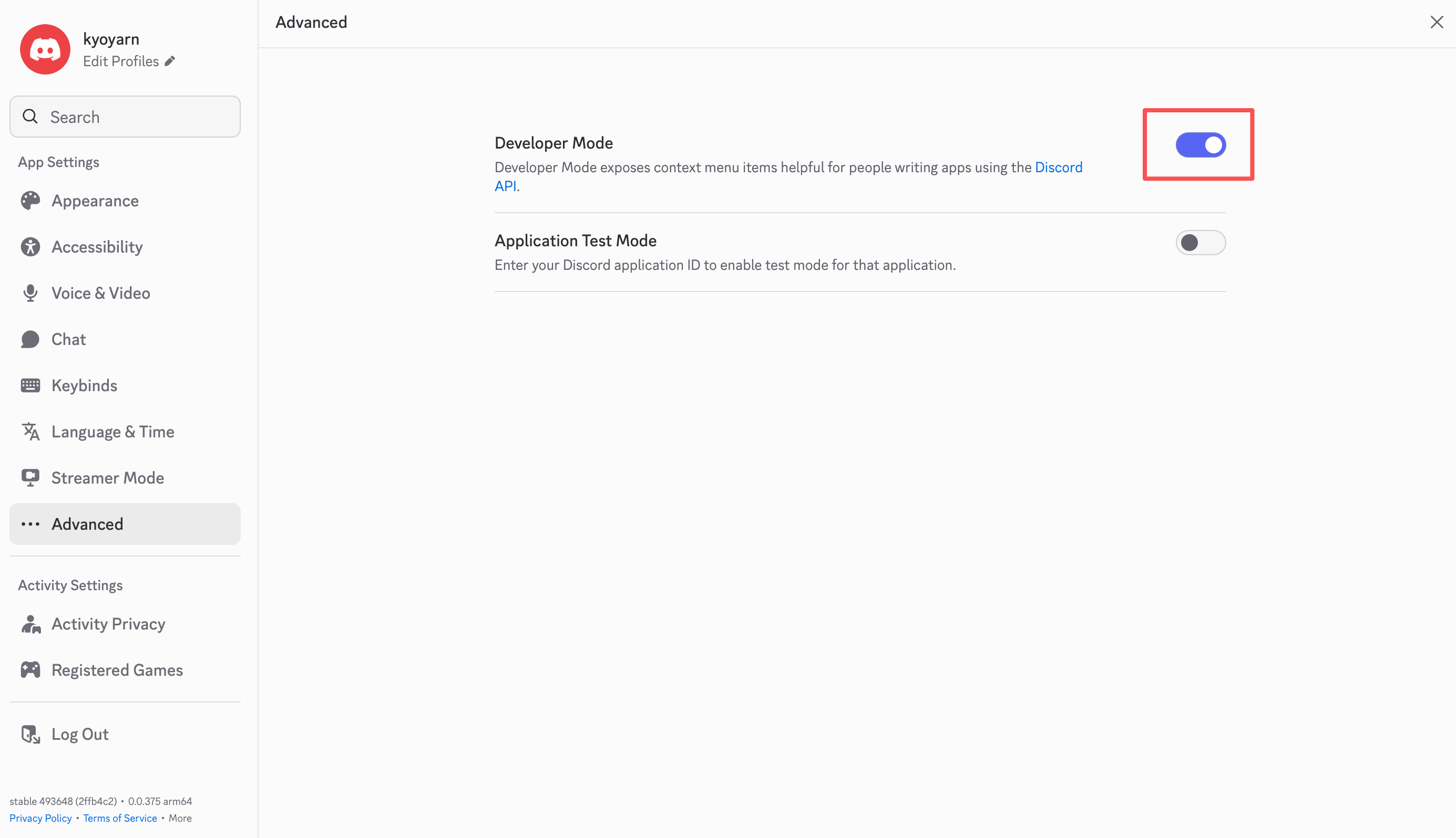 Enable Developer Mode